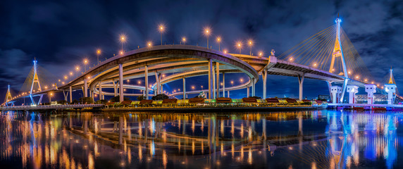 The Bhumibol Bridge.