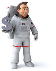 Fun astronaut - 3D Illustration