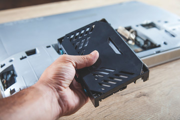 man repair computer