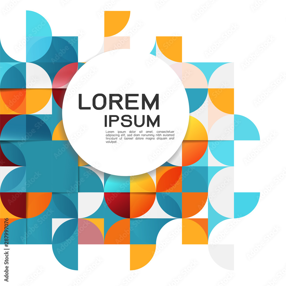 Poster abstract trendy geometric template with blue repeating grid pattern . minimal pattern geometric desi