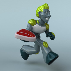 Green Robot - 3D Illustration