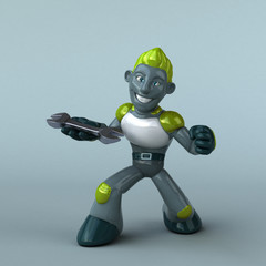 Green Robot - 3D Illustration