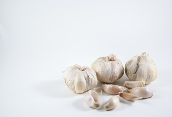 Garlic heads and garlic seeds