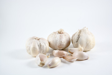 Garlic heads and garlic seeds