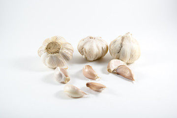 Garlic heads and garlic seeds