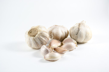 Garlic heads and garlic seeds