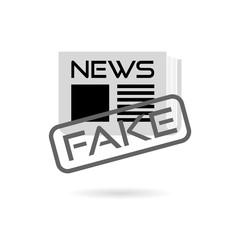 Fake news icon. Flat illustration of fake news icon for web