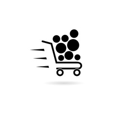 Shopping cart icon illustration