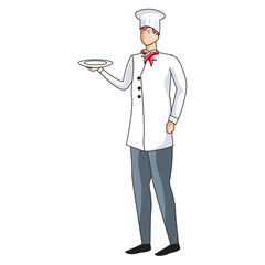 professional chef worker avatar character
