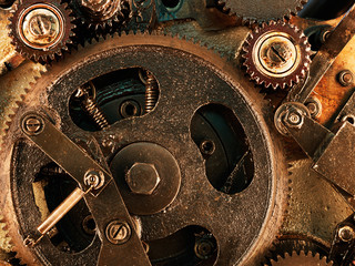 view of gears from old mechanism