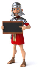 Fun roman soldier - 3D Illustration