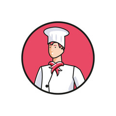 professional chef worker avatar character