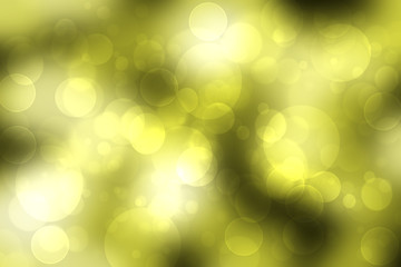 Obraz premium Abstract autumn gradient yellow green bright background texture with sunny lights and bokeh circles. Beautiful backdrop with space.