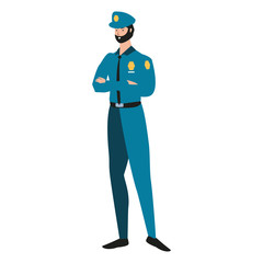 police officer worker avatar character