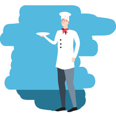 professional chef worker avatar character