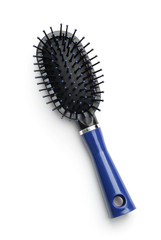 Top view of plastic hair brush