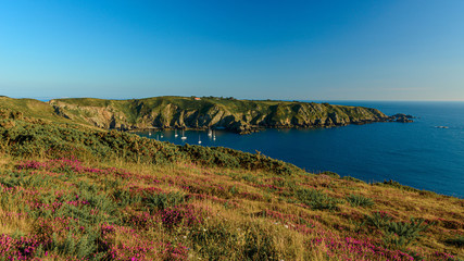sark summer view coastline with cliffs