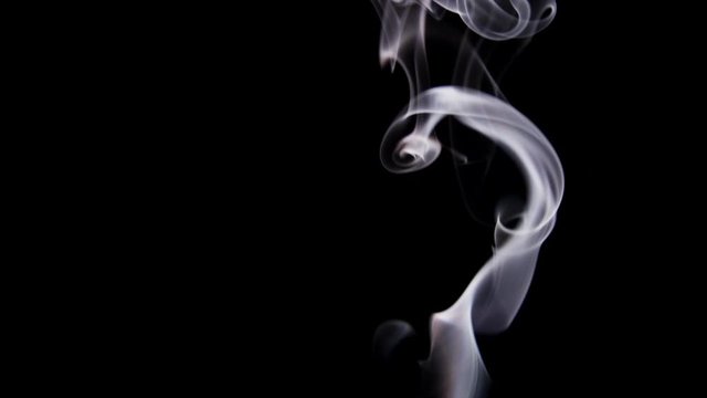 Plume of rising cigarette smoke, special fx