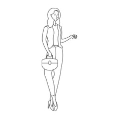 elegant businesswoman worker avatar character