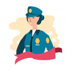 female police officer avatar character