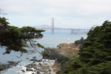 Golden Gate mit Brücke, San Francisco