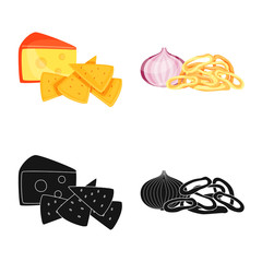 Vector illustration of taste and seasonin symbol. Set of taste and organic vector icon for stock.