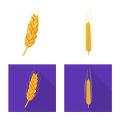Vector design of agriculture and farming symbol. Set of agriculture and plant vector icon for stock.