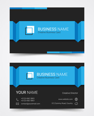 Modern business card design template set, vector illustration