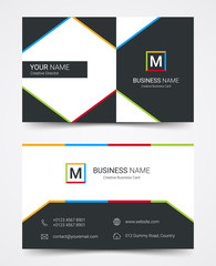 Fototapeta premium Modern business card design template set, vector illustration