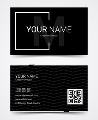 Modern business card design template set, vector illustration