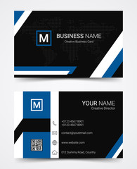 Modern business card design template set, vector illustration