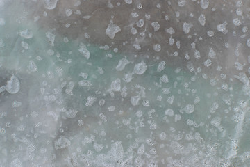 Translucent polyethylene with moisture drops from condensation on the inside as a background
