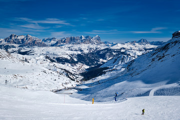 Fototapeta na wymiar Ski resort in Dolomites, Italy
