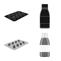 Isolated object of retail and healthcare sign. Collection of retail and wellness stock symbol for web.