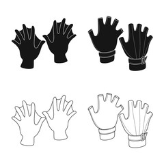 Vector design of silhouette and safety logo. Set of silhouette and comfort stock vector illustration.