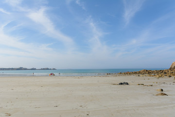 guernsey beach summer overexposed pastel colors