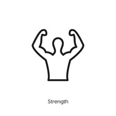 strength icon vector symbol sign