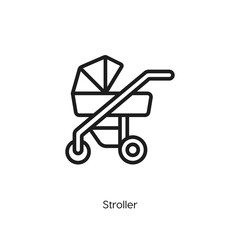 stroller icon vector symbol sign