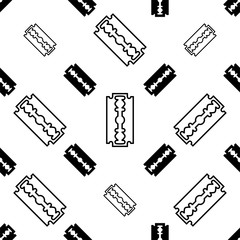 Razor Blade Icon Seamless Pattern