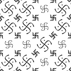 Swastica Symbol The Holy Motifseamless Pattern