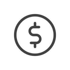 Coin dollar icon logo