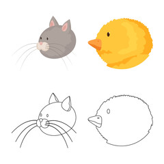 Vector design of agriculture and breeding logo. Collection of agriculture and organic vector icon for stock.