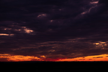 Dark stormy sky of a hurricane.