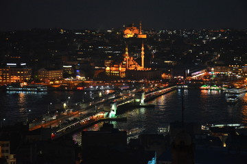 Panorama Istanbul de nuit Turquie