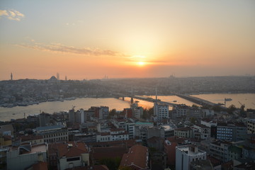 Panorama Istanbul Coucher de Soleil Turquie