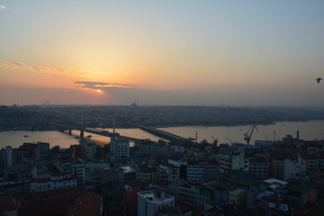 Panorama Istanbul Coucher de Soleil Turquie