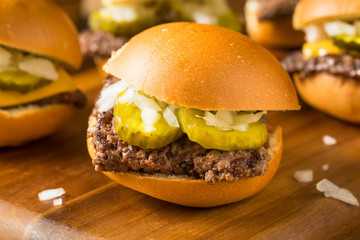 Homemade Beef Cheeseburger Sliders