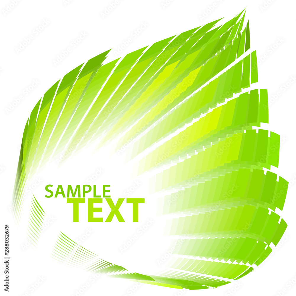 Aufkleber Abstract leaf in a techno style. Vector