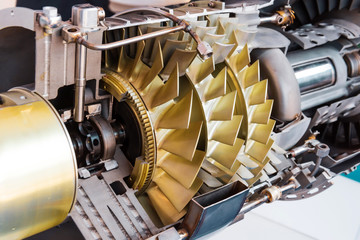 Jet turbine inside structure, section, mechanism operation device.