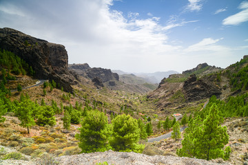Mountain landscape of Gran Canaria, Spain